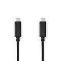 Miniatyrbild 1 av 2: Kabel NEDIS USB-C - USB-C 1m svart