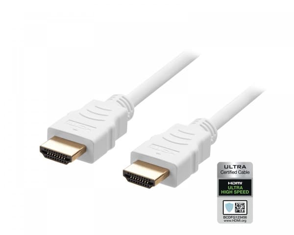 Ultra High Speed HDMI-kabel 2.1 - Hvid - 1m