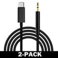 Miniatyrbillede 4 af 5: 2M stilfuldt USB-C til AUX 3,5 mm kabel sort