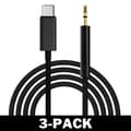Miniatyrbillede 5 af 5: 2M stilfuldt USB-C til AUX 3,5 mm kabel sort