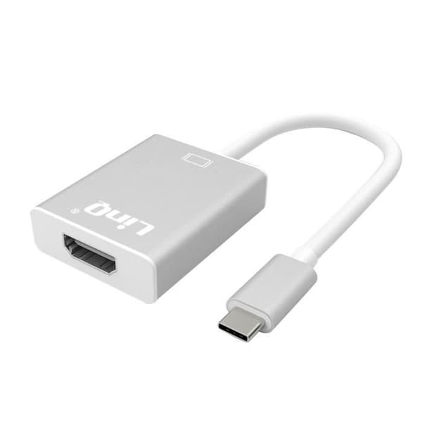 Videoadapter - LINQ - USB Typ C till HDMI-kabel - 4K - 15 cm - Plug &amp; Play