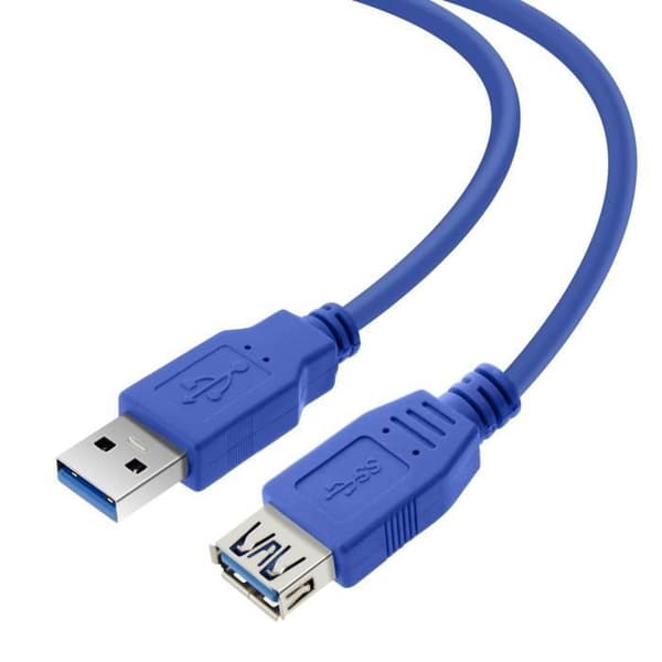 USB 3.0-kabel - LinQ - Förlängning 3m - Blå - Dataöverföring - Laddning av enheter