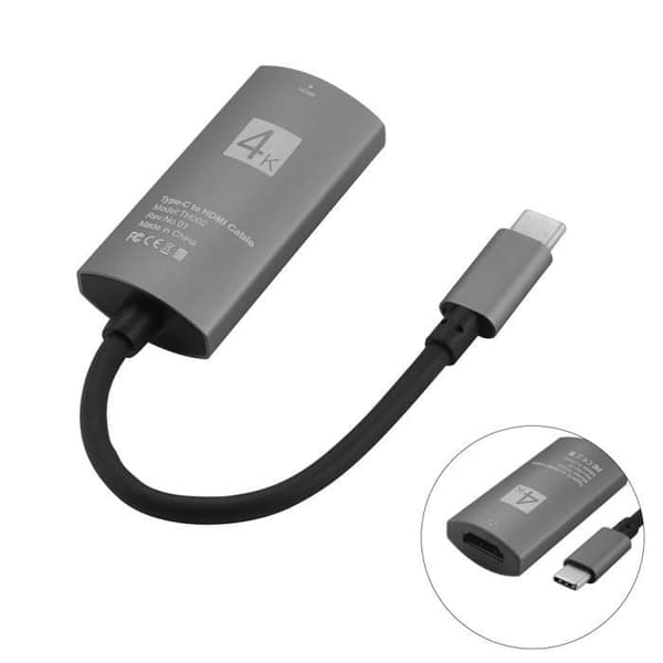 XCSOURCE USB 3.1 Typ C till HDMI Adapterkabel HDTV Typ-C Hane till 4K HDMI Hona Adapterkabel för Samsung S8 Macbook
