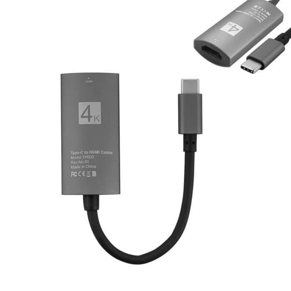 XCSOURCE USB 3.1 Typ C till HDMI Adapterkabel HDTV Typ-C Hane till 4K HDMI Hona Adapterkabel för Samsung S8 Macbook