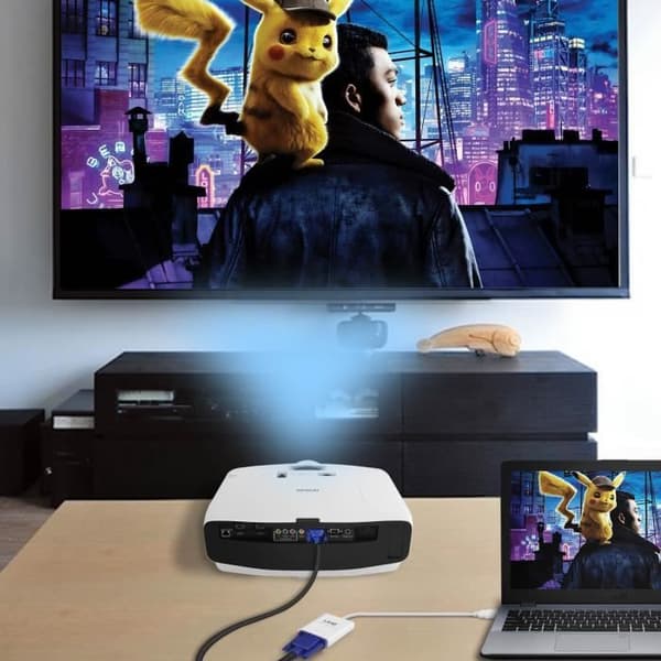 HDMI till VGA-adapter - LinQ - 1080P - Vit - Hane till hona - Kompakt