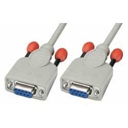 Nullmodem Sub-D9 F-F kabel 5m - LINDY - PC-anslutning - Gjutna plastuttag