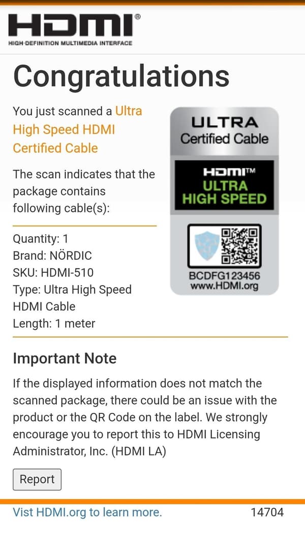 NÖRDIC CERTIFIED CABLES 1m Ultra High Speed ​​HDMI2.1 8K 60Hz 4K 120Hz 144Hz 48Gbps Dynamic HDR eARC Game Mode VRR Dolby ATMOS kullattu PVC valkoinen