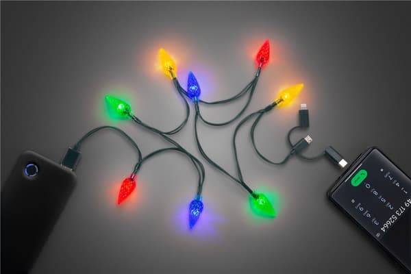 Smartphone USB-opladerkabel med LED-lys
