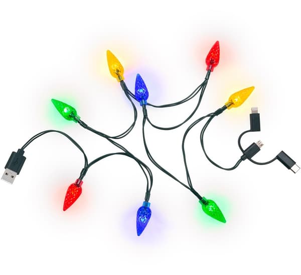 Smartphone USB-opladerkabel med LED-lys