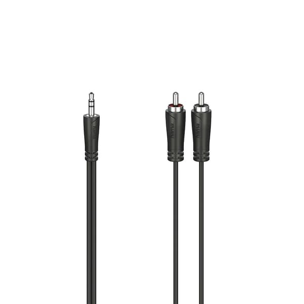 HAMA Cable Audio 3.5-2x RCA Black 3.0m