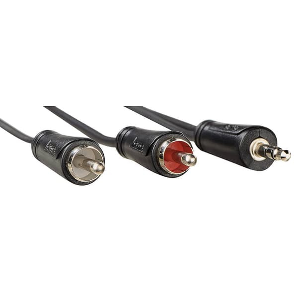 Lydkabel 3.5-2x RCA Sort 1.5m