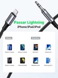 Miniatyrbild 2 av 2: UGREEN Lightning till 3.5 mm Audio Kabel MFI Certifiering