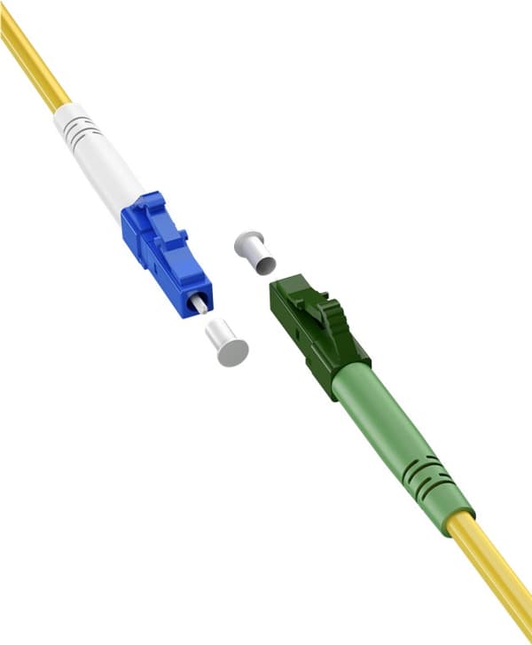 Lyslederkabel (FTTH), Singlemode (OS2) Yellow, gul (Simplex), 15 m