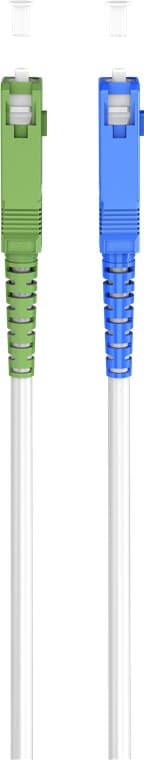 Fiberoptisk kabel (FTTH), Singlemode (OS2) White, vit (Simplex), 15 m