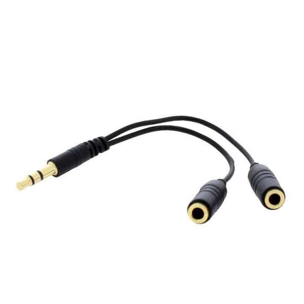 T'nB Stereo Jack 3,5 mm Doubler - Svart - Hane/Kvinna