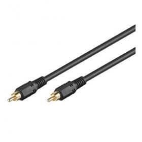 Video RCA-han-han kabel - Svart - 10m - Guldpläterad kontakt