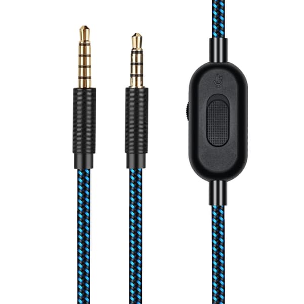Äänikaapeli 3,5 mm äänenvoimakkuuden säätimellä ja mykistyspainikkeella Logitech Astro A10 / A40 / A30:lle