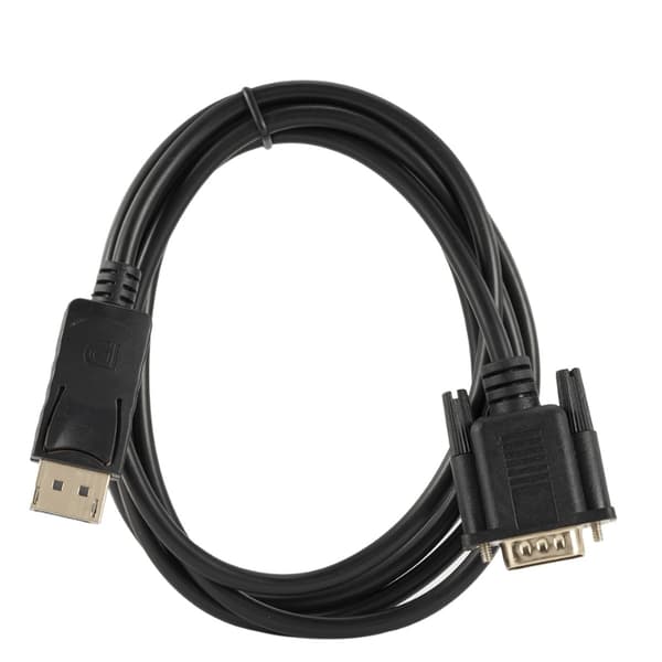 Laadukas DisplayPort-VGA-kaapeli 1,8 metriä musta