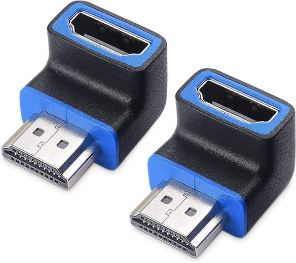 Cable Matters vinklet HDMI-adapter 8K60Hz 4K120Hz HDR 2-pak