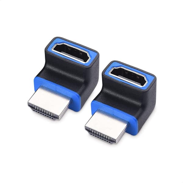 Cable Matters vinklet HDMI-adapter 8K60Hz 4K120Hz HDR 2-pak