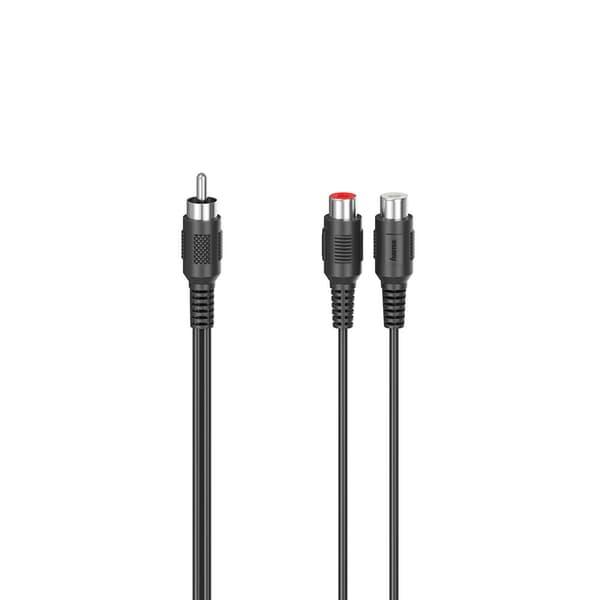 Adapter Audio Subwoofer RCA hanstik til 2x RCA hunstik