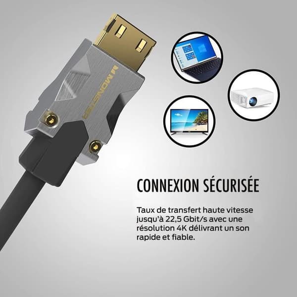 Ljud-/videoanslutningar Monsterkabel HDMI-KABEL M1000 UHD 4K HDR 22,5GBPS 1,5M
