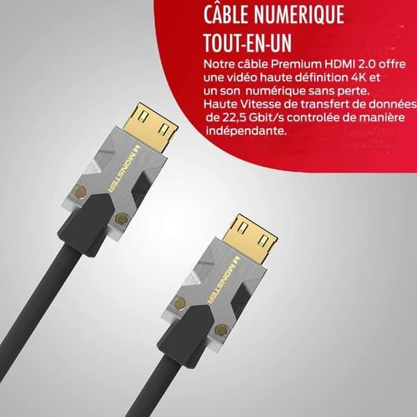 Ljud-/videoanslutningar Monsterkabel HDMI-KABEL M1000 UHD 4K HDR 22,5GBPS 1,5M