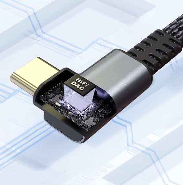 INF USB-C til 3,5 mm hodetelefonadapter Sort 13.5 cm