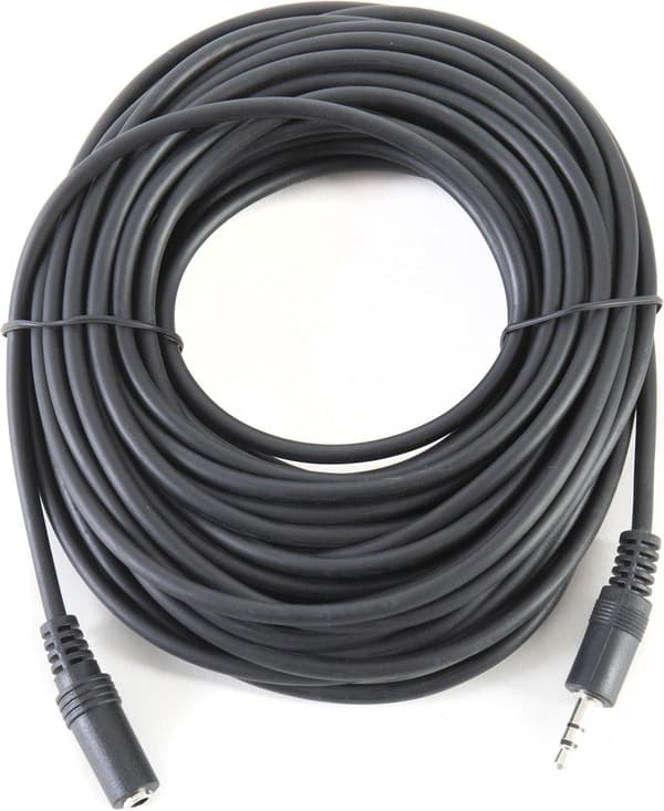 3,5 mm Stereo Jack forlængerkabel - 10 meter - Sort