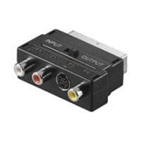 Wentronic AVK 196 - SCART - 3x RCA + 1x mini DIN (4-benet) - Han/hun - Sort (50123)