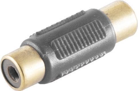 shiverpeaks ®-BASIC-S--adapter, cinch-fatning til cinch-fatning, guldbelagt, sort (BS57040-SG)