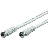 Wentronic Goobay SAT-forbindelseskabel, 100 % skærmet, hvid, 5 m - F-stik <=> F-stik (50739)