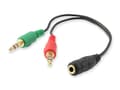 Miniatyrbillede 1 af 5: Udstyr Audio Splitter Y-Cable Hun -> 2X Han