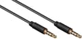 Miniatyrbillede 1 af 4: Goobay 3,5 mm Jack 4-benet audio slim kabel AWG28 / sort - 2 meter