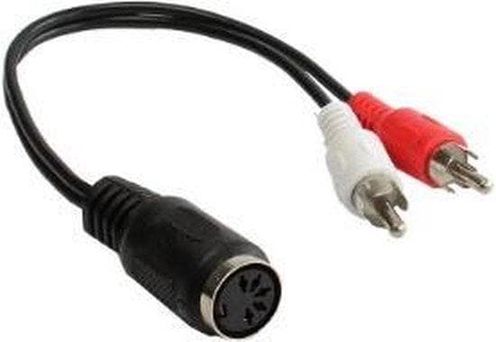 Lydadapter 2x RCA han til 5-benet DIN hun - 0,2m (AD-2CS5B)