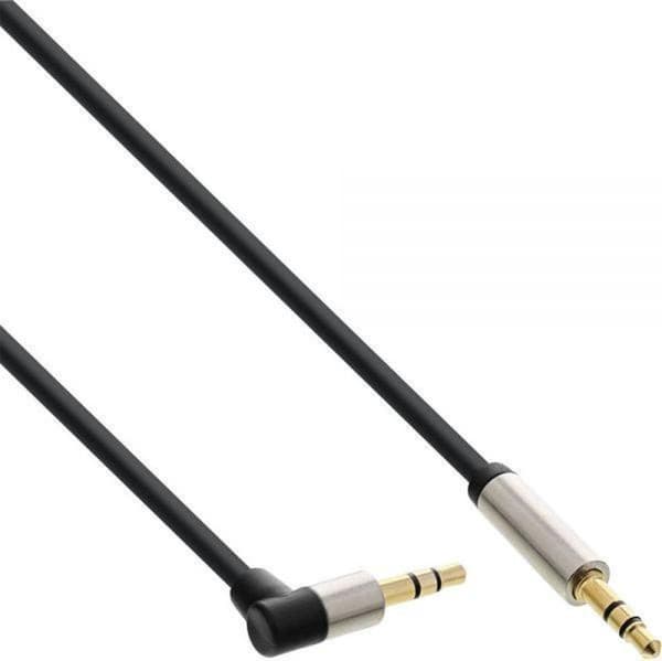 Premium 3,5 mm Jack stereoljud slimmad kabel - vinklad - 2 meter