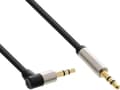 Miniatyrbild 1 av 4: Premium 3,5 mm Jack stereoljud slimmad kabel - vinklad - 2 meter