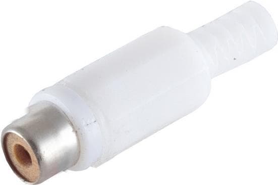 shiverpeaks BASIC-S cinch-kobling, plast, hvid til selvlodning, i en polypose med Euro-huller (BS51500-W)