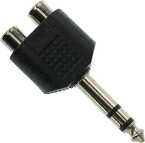 InLine 99323 lydadapter, 6,3 mm jackstik til 2x cinch-stik, stereo