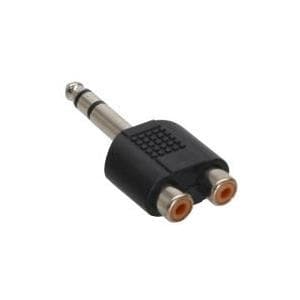 InLine 99323 lydadapter, 6,3 mm jackstik til 2x cinch-stik, stereo