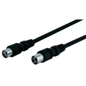 Tecline exertis Connect - antenneforlængerkabel - 50 cm - dobbelt skærmet koaksialkabel - 75 dB - sort (39900500)