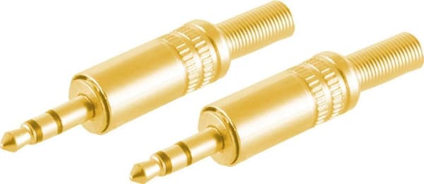 S/CONN maksimale tilslutningsmuligheder stereo jackstik 3,5 mm, forgyldt metal SÆT 2 stk (51200-MG-SET2)