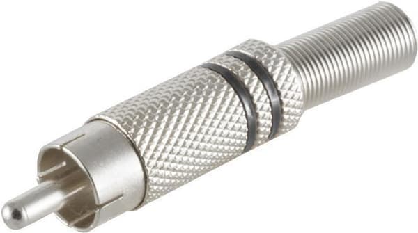 ShiverPeaks S/CONN maksimale tilslutningsmuligheder RCA-stik metal 6 mm, sort (52000-S)