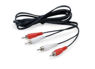 Udstyr 147094 lydkabel 2,5m 2 x RCA Sort (147094)