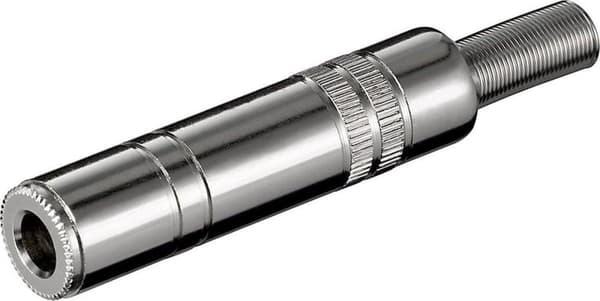 S-Impuls 6,35 mm Jack (f) stik - metal - 2-polet / mono
