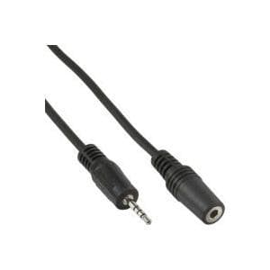 Jack-adapterkabel - 2,5 mm 4-benet stik - 3,5 mm 4-benet stik - 0,2 m - sort (99308B)