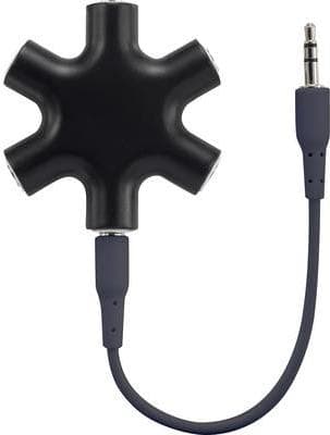 SpeaKa Professional SP-7870556 Kabelgränssnitt/Könsadapter 3,5 5x 3,5 Svart (SP-7870556)