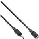 INLINE - Strömförsörjningskabel - DC-kontakt 5,5 x 2,1 mm (M) till DC-kontakt 5,5 x 2,1 mm (W) - 3 m - Svart