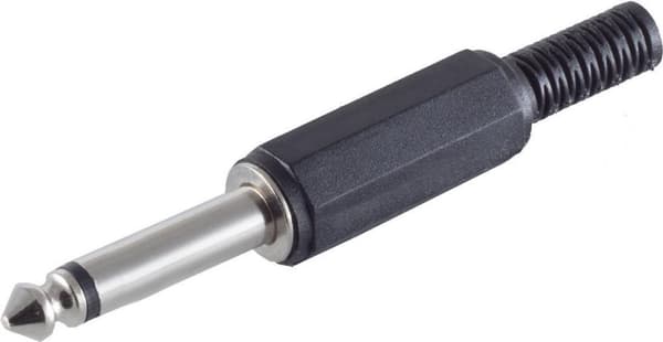 shiverpeaks BASIC-S 6,3 mm jackstik, mono 2-benet, plastikhus, i en polypose med Euro-huller (BS50500)