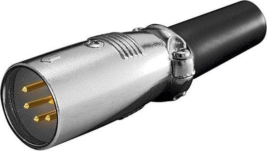 Wentronic Goobay mikrofonstik med guldkontakter og skruet trækaflastning - 5 ben (11956)